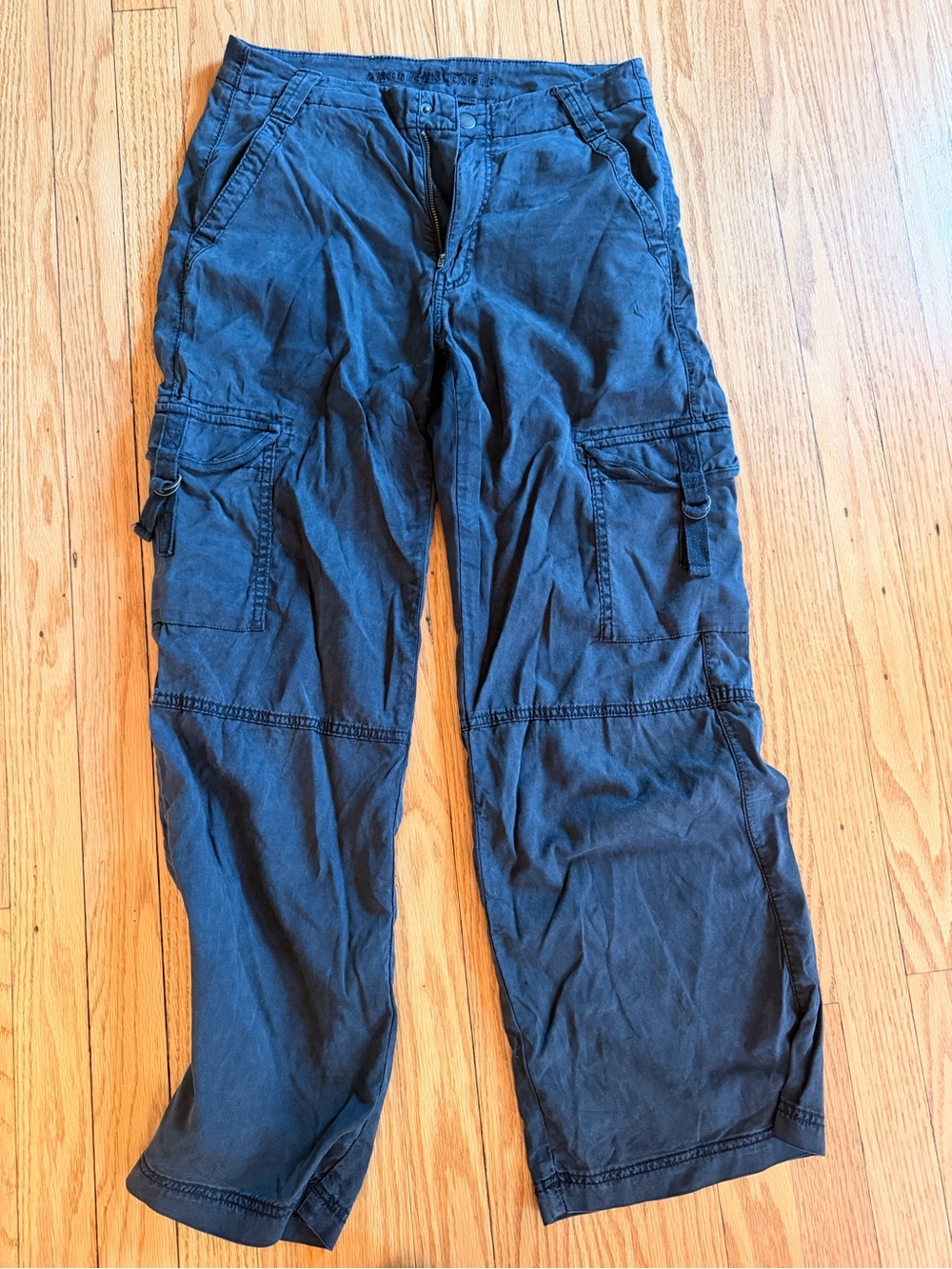 American Eagle Outfitters Dark Gray Straight Leg Cargo Pants